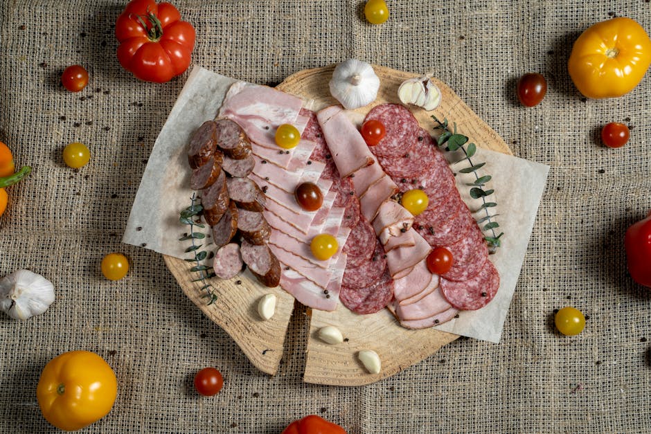Italian cured meats assortment platter