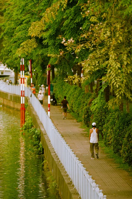 walking route along Po River Turin daylight
